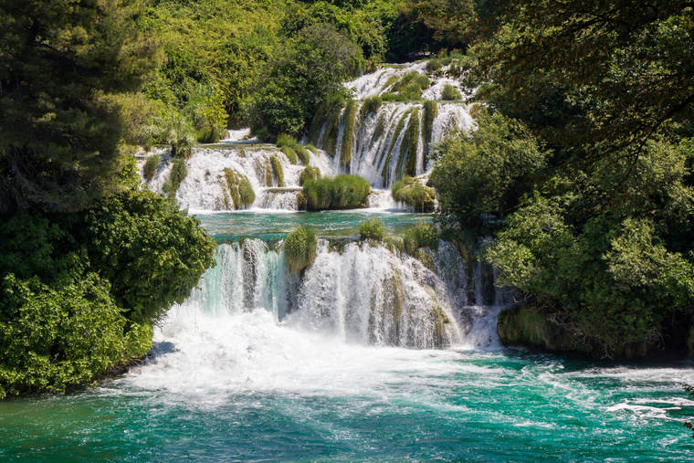 Krka Waterfalls in Dalmatia, Croatia