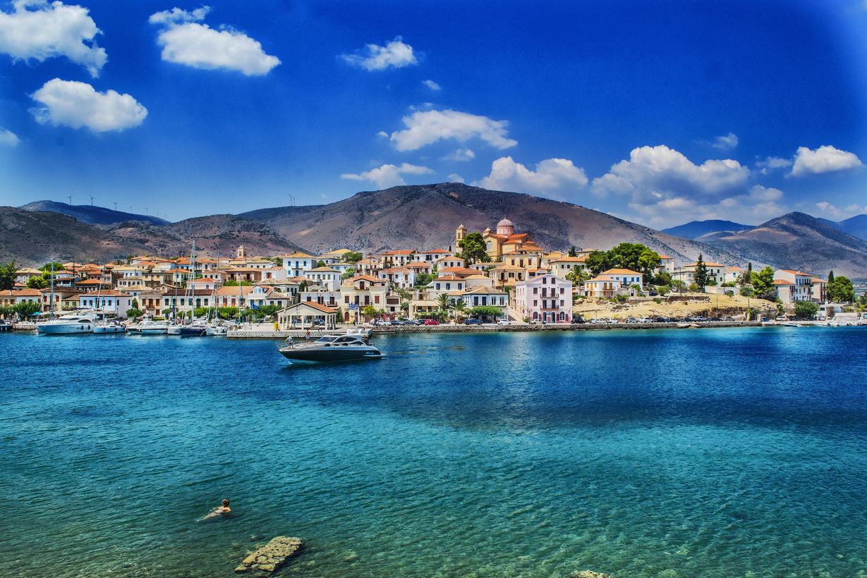 View of Greece from The Mediterranean Sea